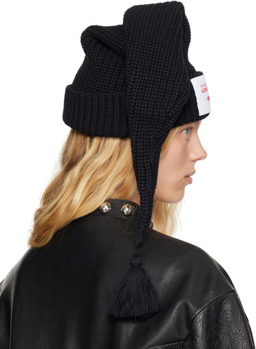 Mössa Charles Jeffrey Loverboy Charles Jeffrey LOVERBOY Sloppy Giuseppe Knit Beanie with Tassel Svart | 54131001, 2