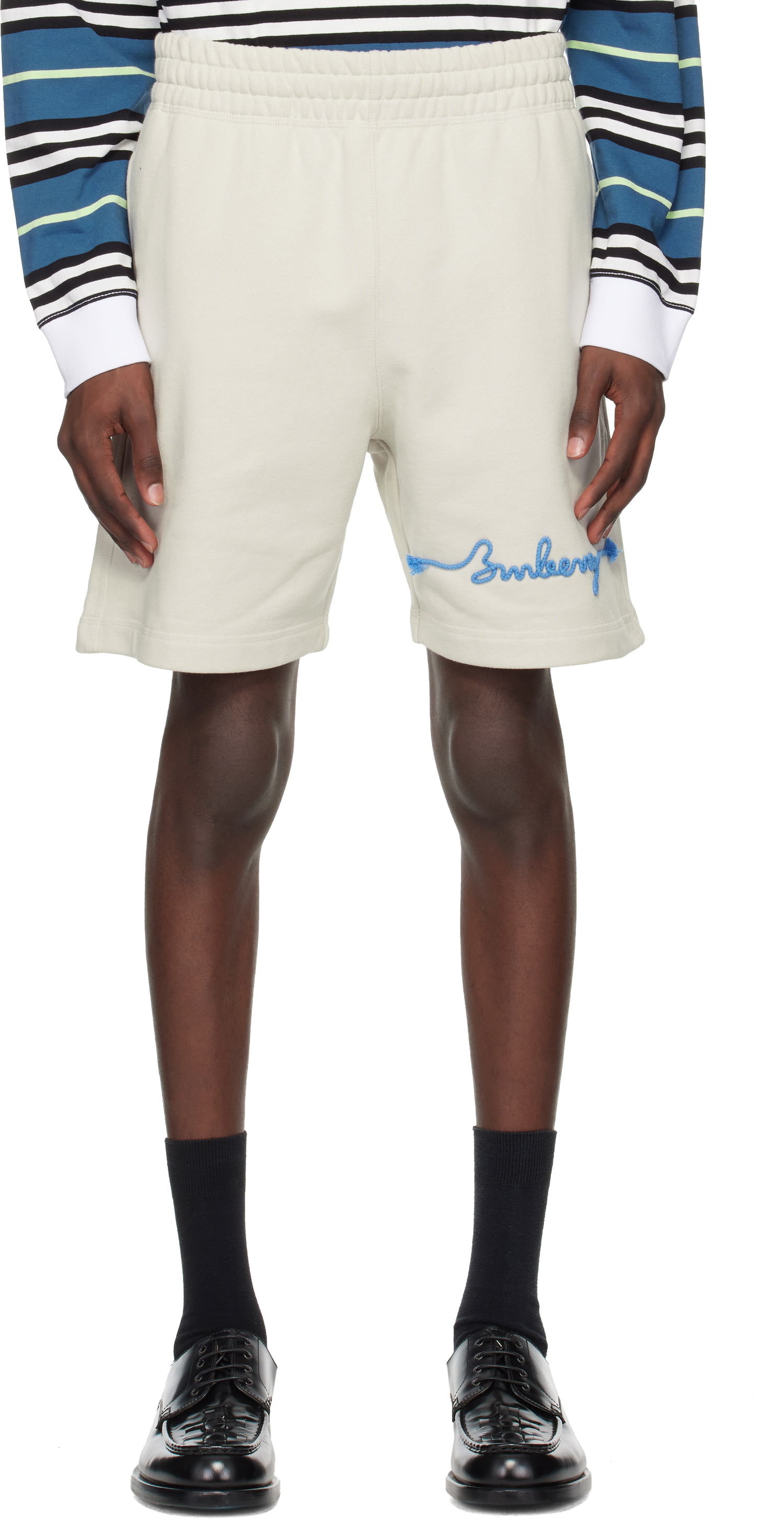 Shorts Burberry Burberry Knot Logo Cotton Shorts Beige | 8109168, 0