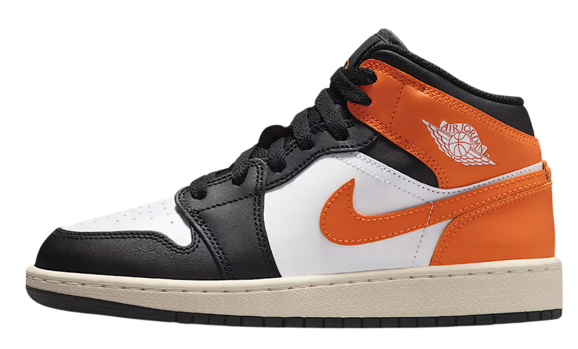 Sneakers och skor Jordan Jordan 1 Mid Black Toe Orange | DQ8423-801