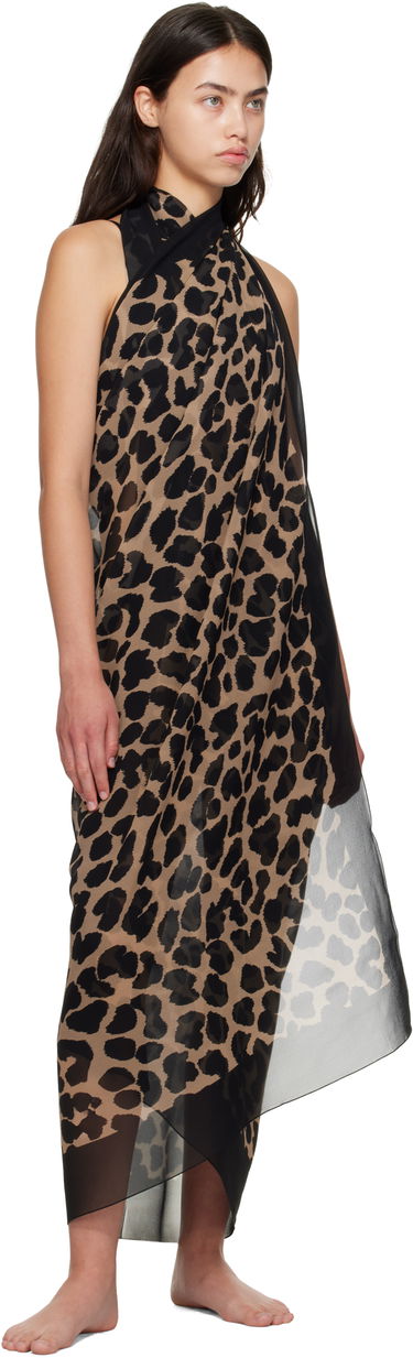 Klä Balmain Balmain Leopard Beach Wrap Dress Brun | BKA202360, 3