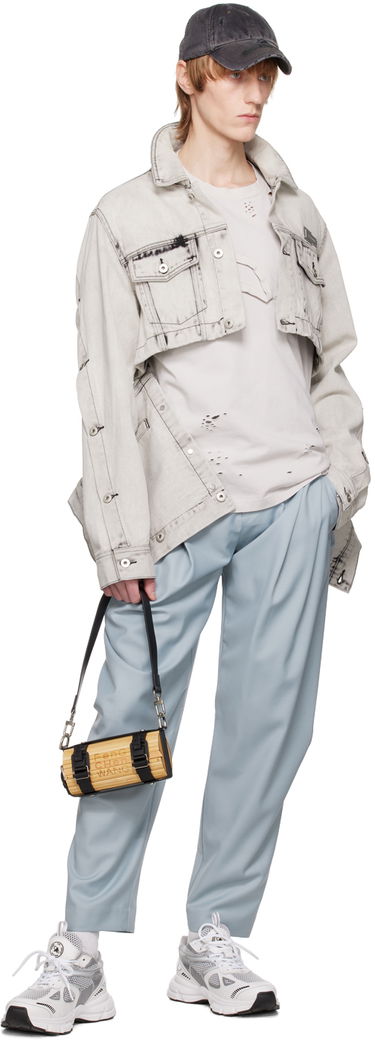 Byxor Feng Chen Wang Feng Chen Wang Double Waistband Trousers Blå | FUS15TR05, 3