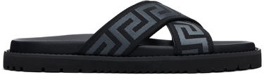 Sneakers och skor Versace Versace Greek Ribbon Sandals Svart | 1016188_1A13481, 0
