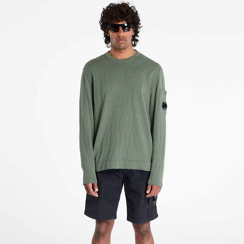 Sweater C.P. Company C.P. Company Distressed Sweater Grön | 18CMKN302A110373A-669