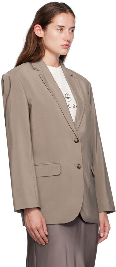 Jacka Anine Bing Single-Breasted Blazer Beige | A-01-2007-TPU23, 1