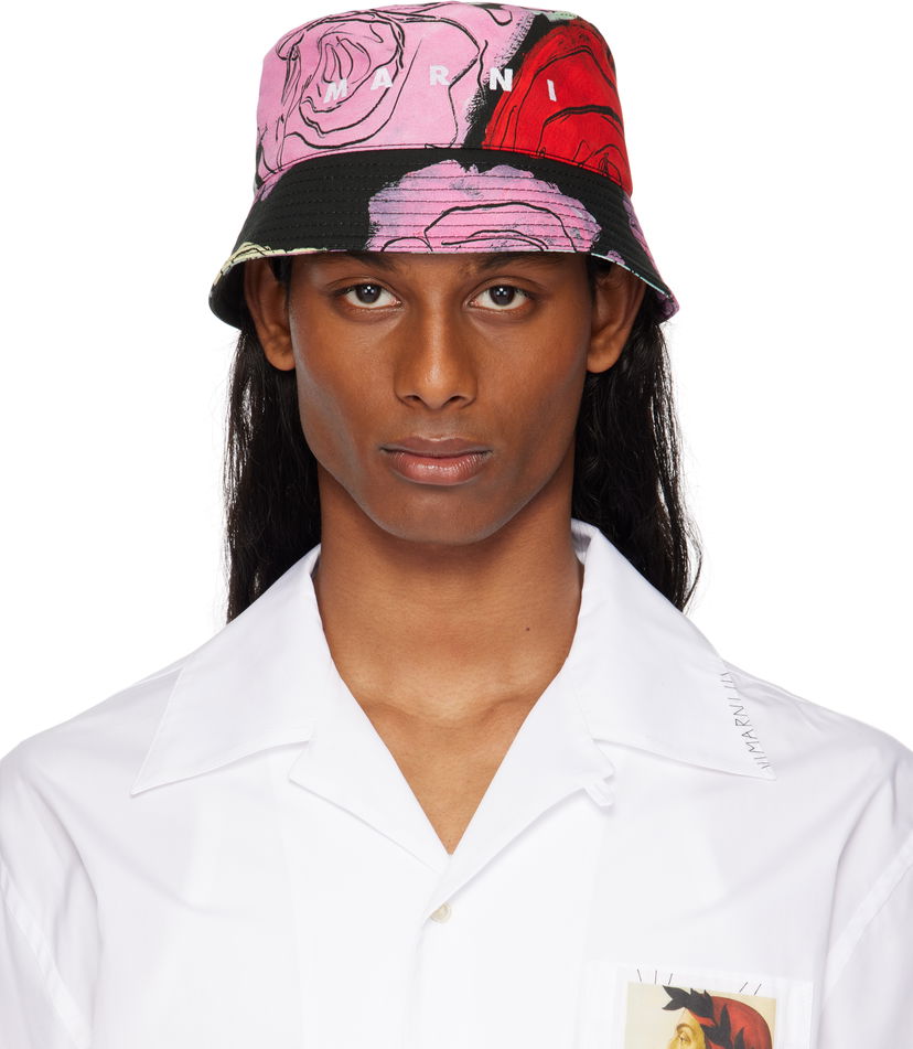 Hatt Marni Marni Orion Print Bucket Hat Flerfärgad | CLMC0055 SUUTC507