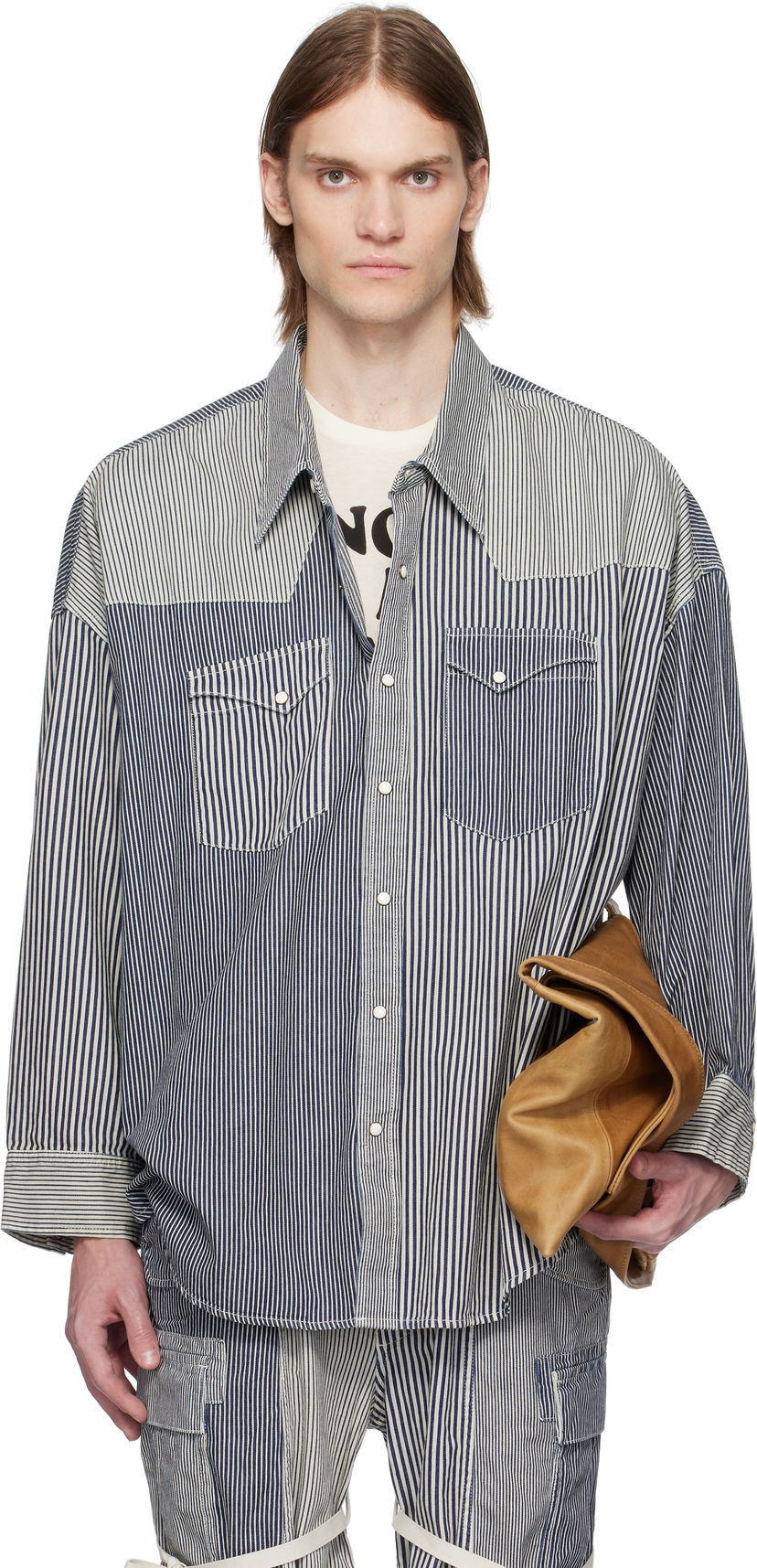 Skjorta R13 R13 Oversized Cowboy Shirt Blå | R13MD028-D212A
