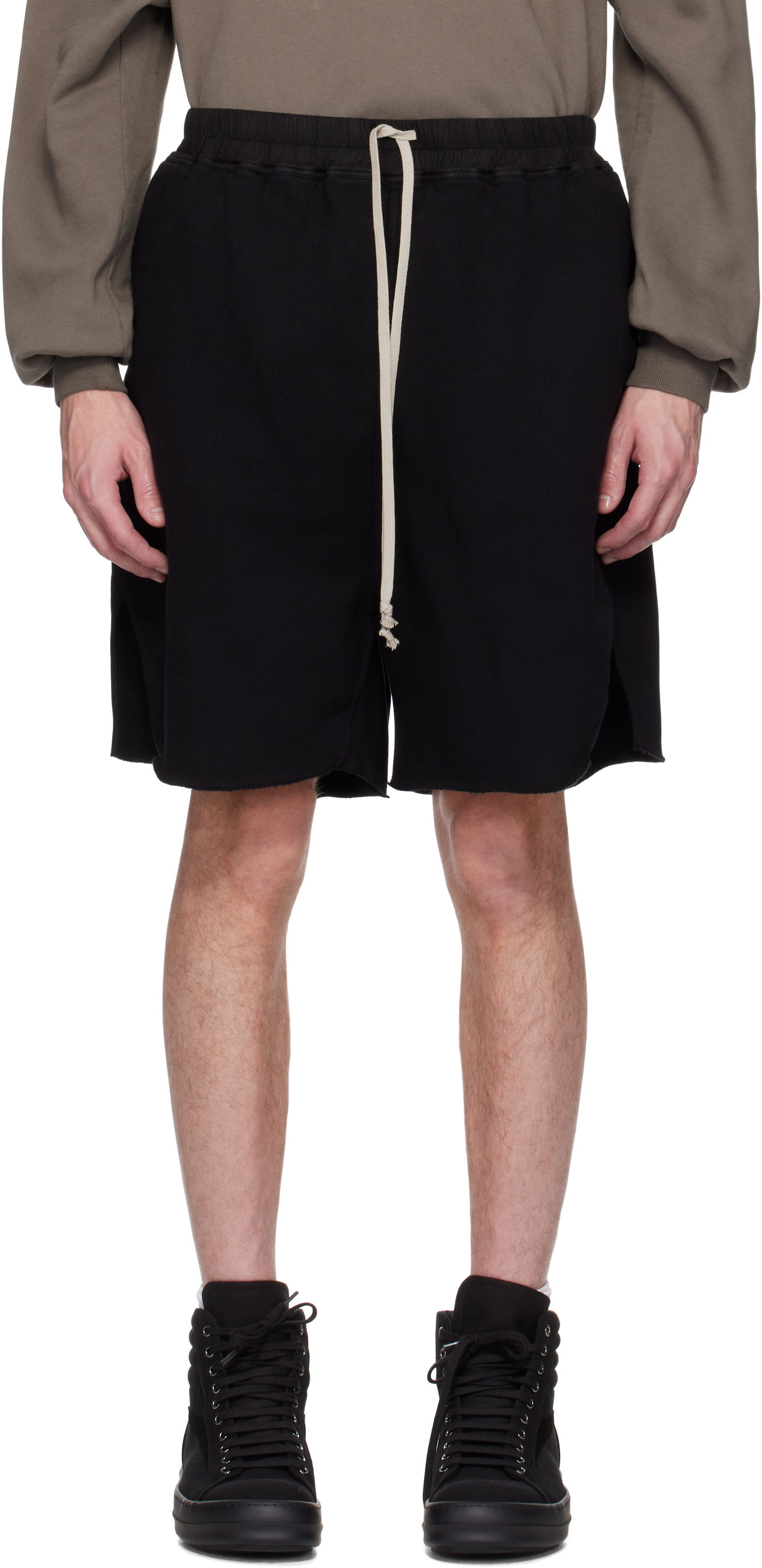 Shorts Rick Owens Rick Owens DRKSHDW Hollywood Long Boxers Shorts Svart | DU01E3383 F, 0