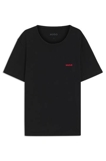 T-shirt BOSS Three-Pack of Cotton T-Shirts with Logo Svart | 50493972