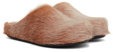 Sneakers och skor Marni Long Hair Calfskin Fussbett Slip-on Loafers Gul | SBMS004601 P8006, 3