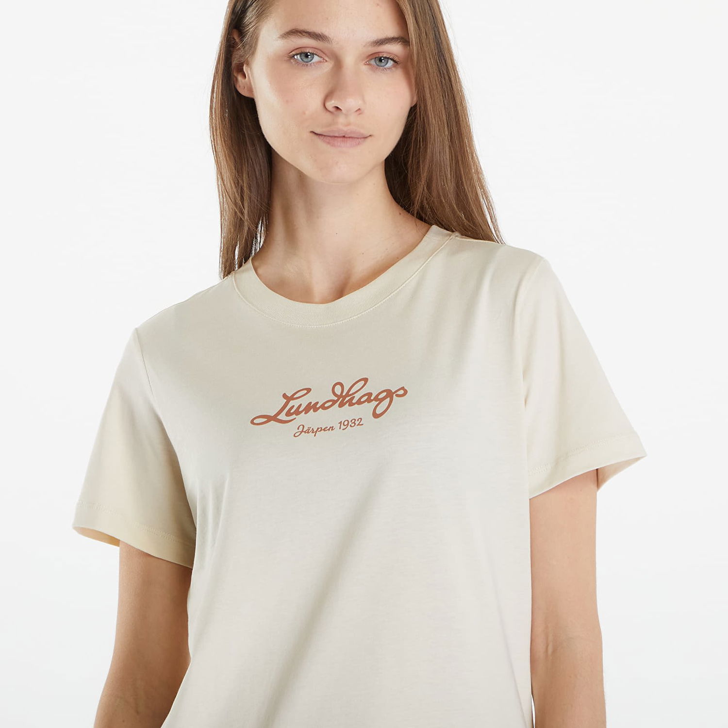 T-shirt Lundhags Lundhags Jarpen Logo T-Shirt Beige | 44318-24-00300, 1