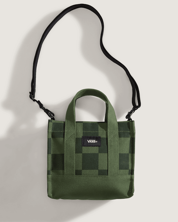 Tygpåse Vans Lil Pergs Checkered Tote Bag Grön | VN000HRWEN6, 0