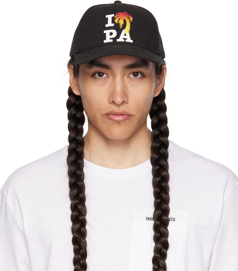 Keps Palm Angels I Love PA Svart | PMLB094F23FAB0061001