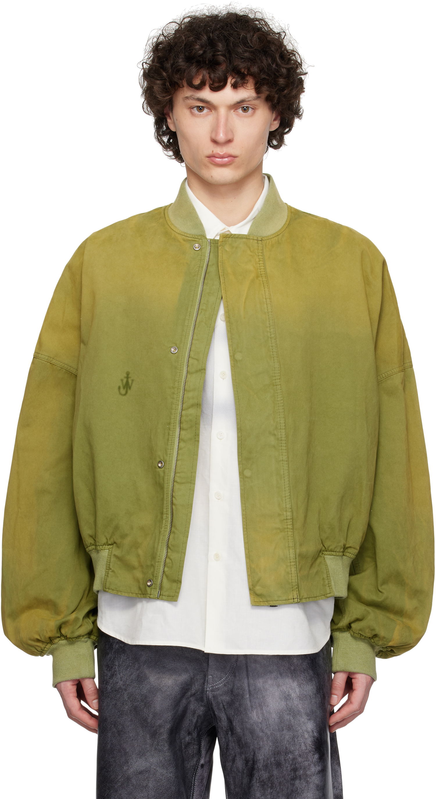 Bomberjacka JW Anderson JW Anderson Relaxed Cotton Bomber Jacket Grön | JK0382-PG1767, 0