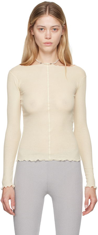 T-shirt Baserange Off-White Pama Long Sleeve T-Shirt Beige | TTPAL-RB-000, 0