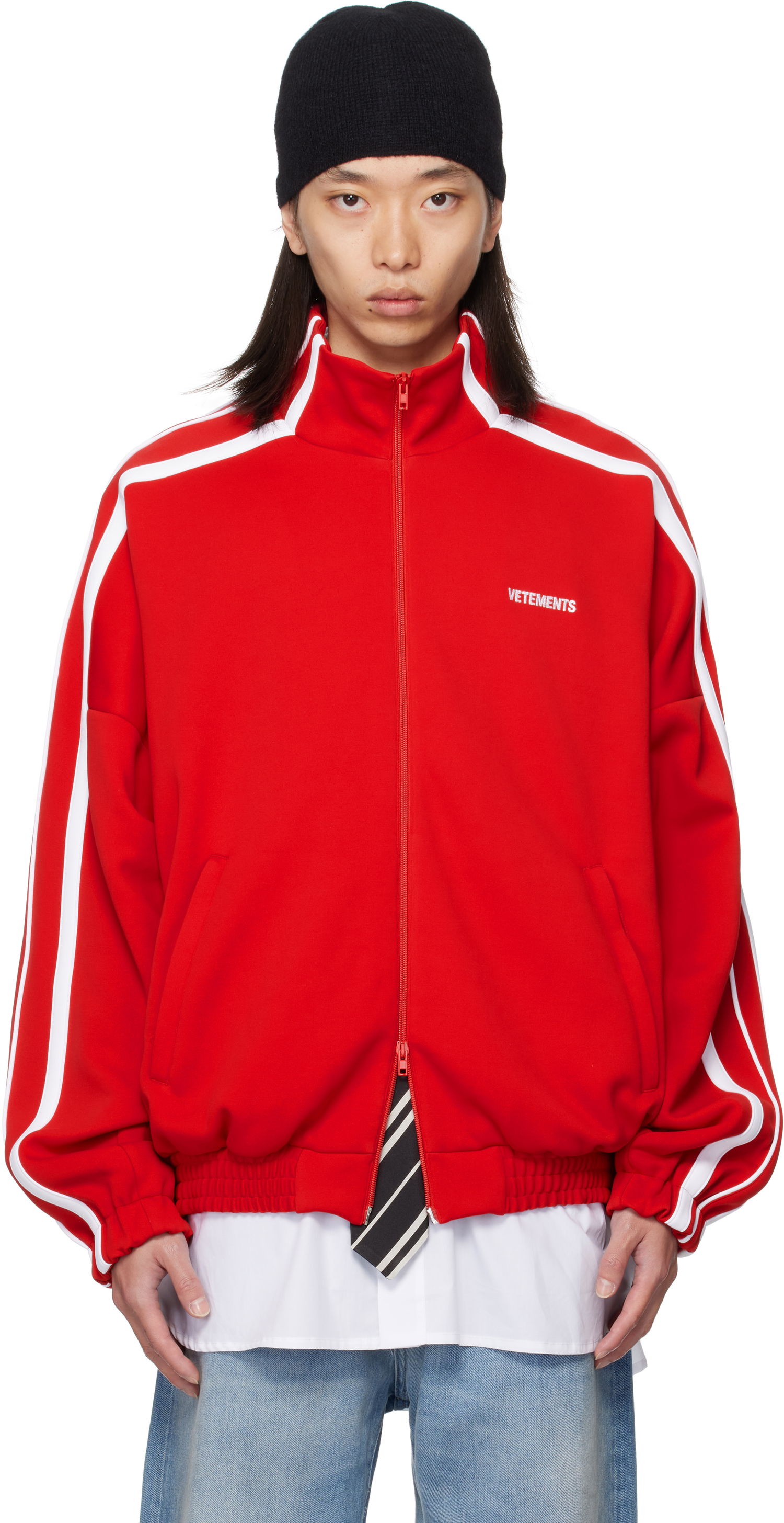 Jacka VETEMENTS Vetements Gym Track Jacket Röd | UH76GJ300R, 0
