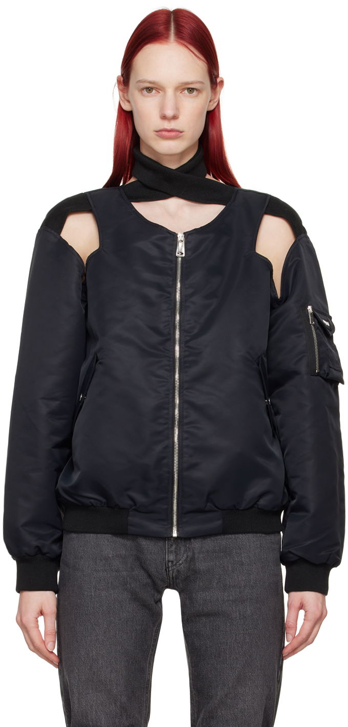 Bomberjacka Coperni Cut-Out Bomber Jacket Svart | COPOW17225