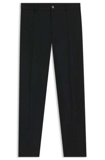 Byxor BOSS Tapered-Fit Stretch Trousers Svart | 50546063