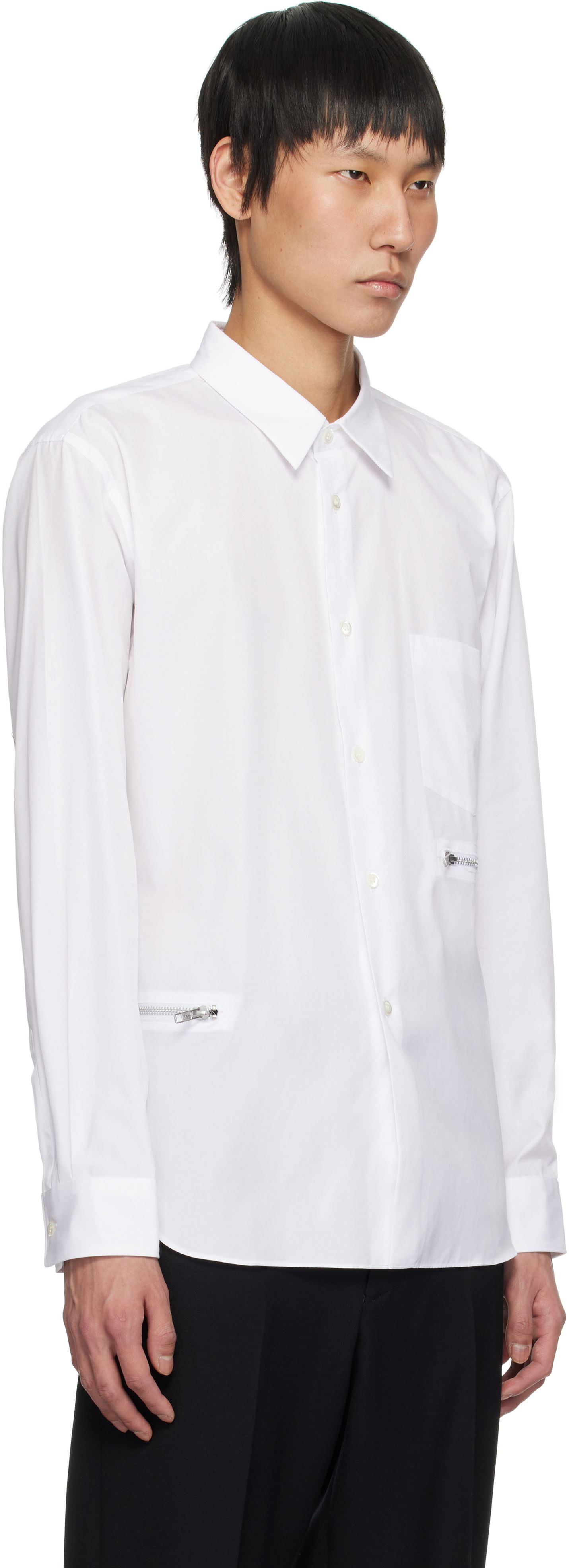 Skjorta Comme des Garçons Homme Deux Cotton Broad Shirt Vit | DO-B027-051, 1