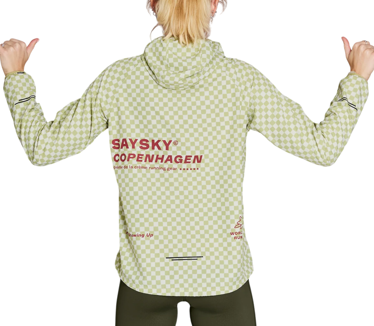 Vindjacka Saysky Saysky Checker Pace Hooded Jacket Grön | nwrja21c1034, 1