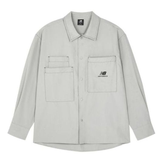 Skjorta New Balance Classic Logo Pocket Shirt Grå | AMJ23303-NTP
