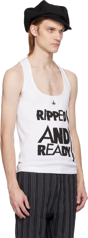 Linne Vivienne Westwood Vivienne Westwood 'Ripped & Ready' Tank Top Vit | 2G010007-J009C-, 1