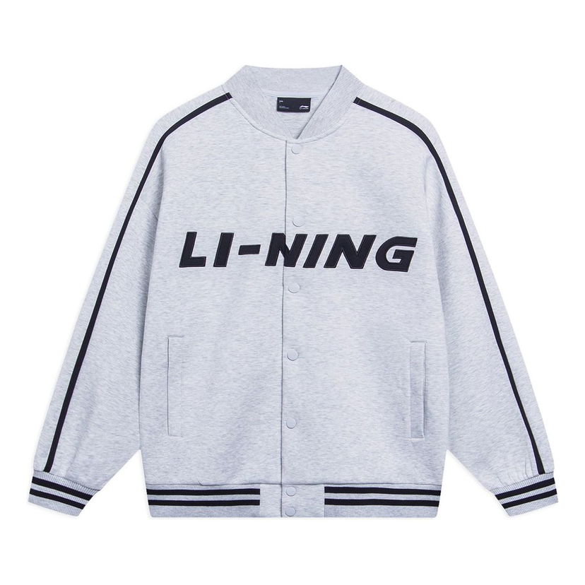 Bomberjacka Li-Ning Striped Graphic Baseball Jacket Grå | AWDT545-4