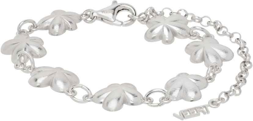 Armband VEERT Flower Bracelet Vit | BR02RH-WG