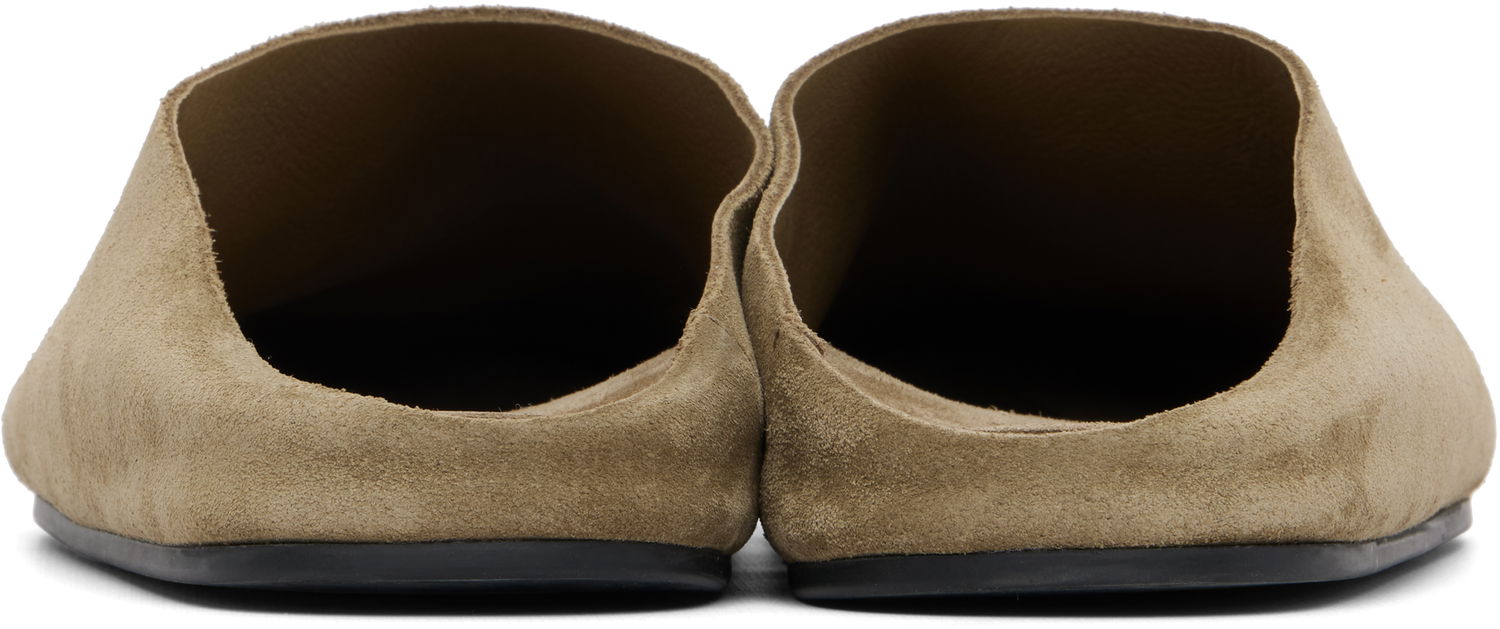 Sneakers och skor The Row The Row Hudson Suede Slide Loafers Grön | F1705-L302, 1