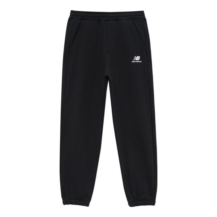 Träningsbyxor New Balance Essentials Stacked Logo Sweatpants Svart | AMP24383-BK