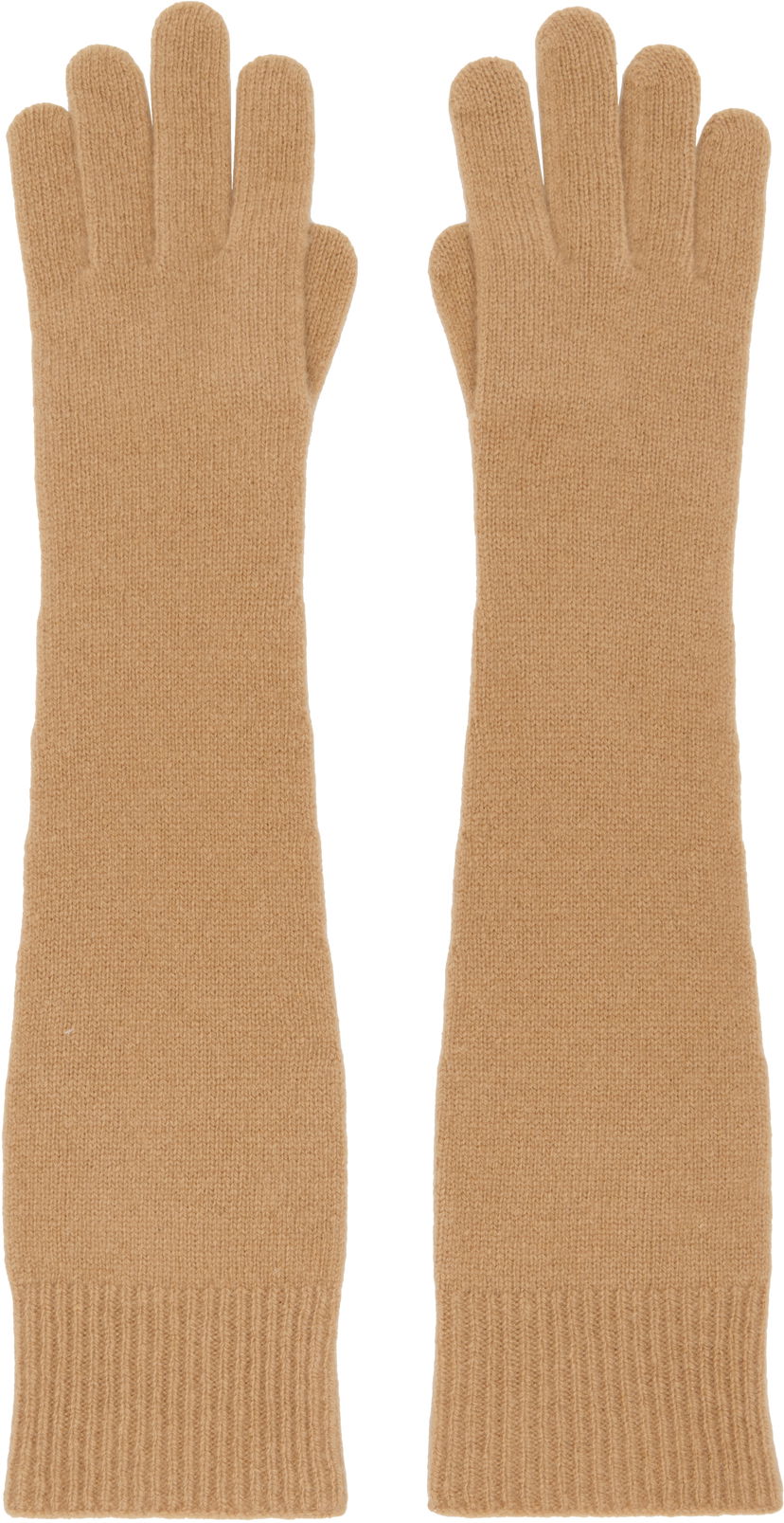 Handskar TOTEME TOTEME Long Knit Gloves Brun | 244-WSG0009-YA0004