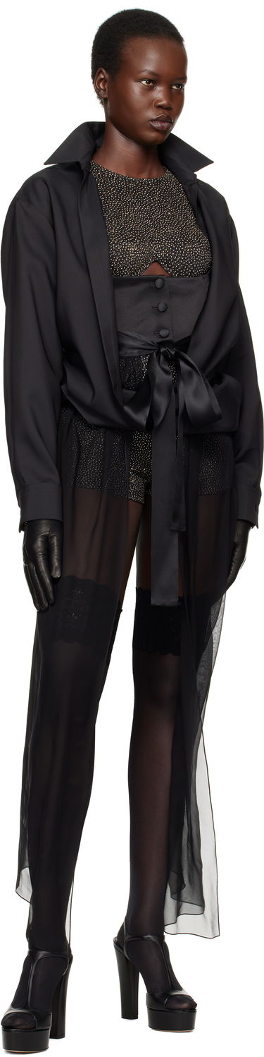 Kjol Dolce & Gabbana Dolce&Gabbana Maxi Silk Chiffon Skirt Svart | F4C0AT FU1AT, 3