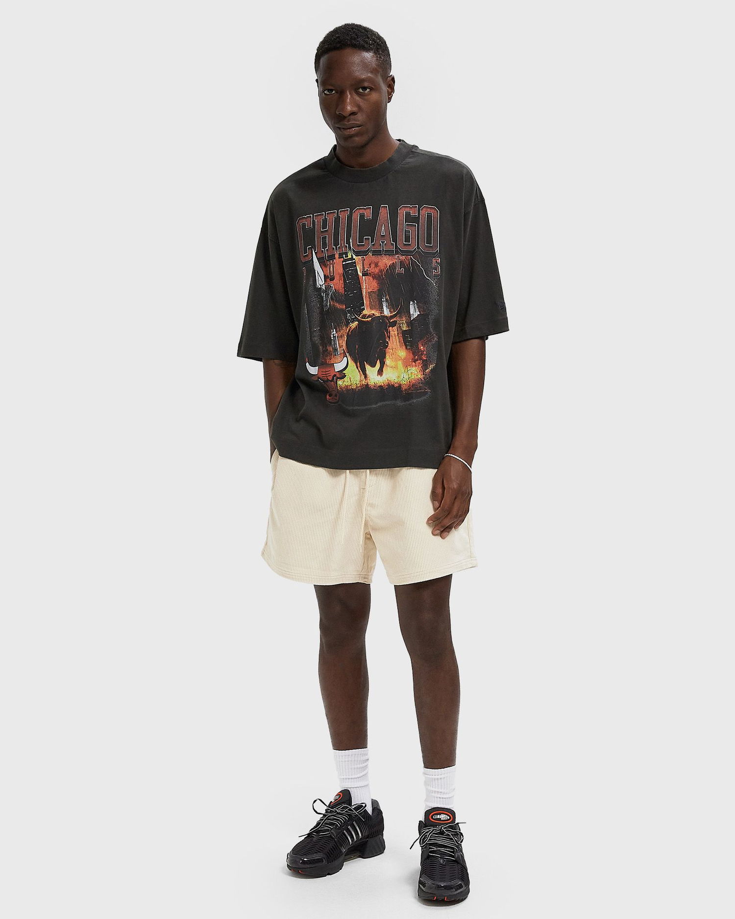 T-shirt New Era Chicago Bulls Graphic T-Shirt Svart | 60684355, 1