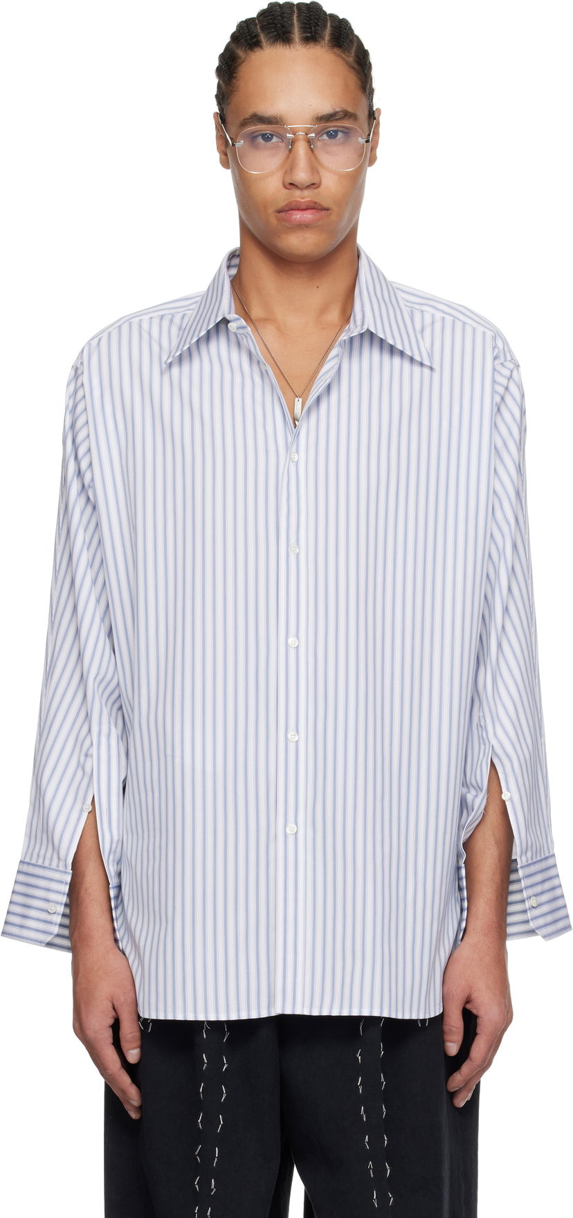 Skjorta Maison Margiela Maison Margiela Stripe Cotton Shirt Vit | S50DT0049 M35311