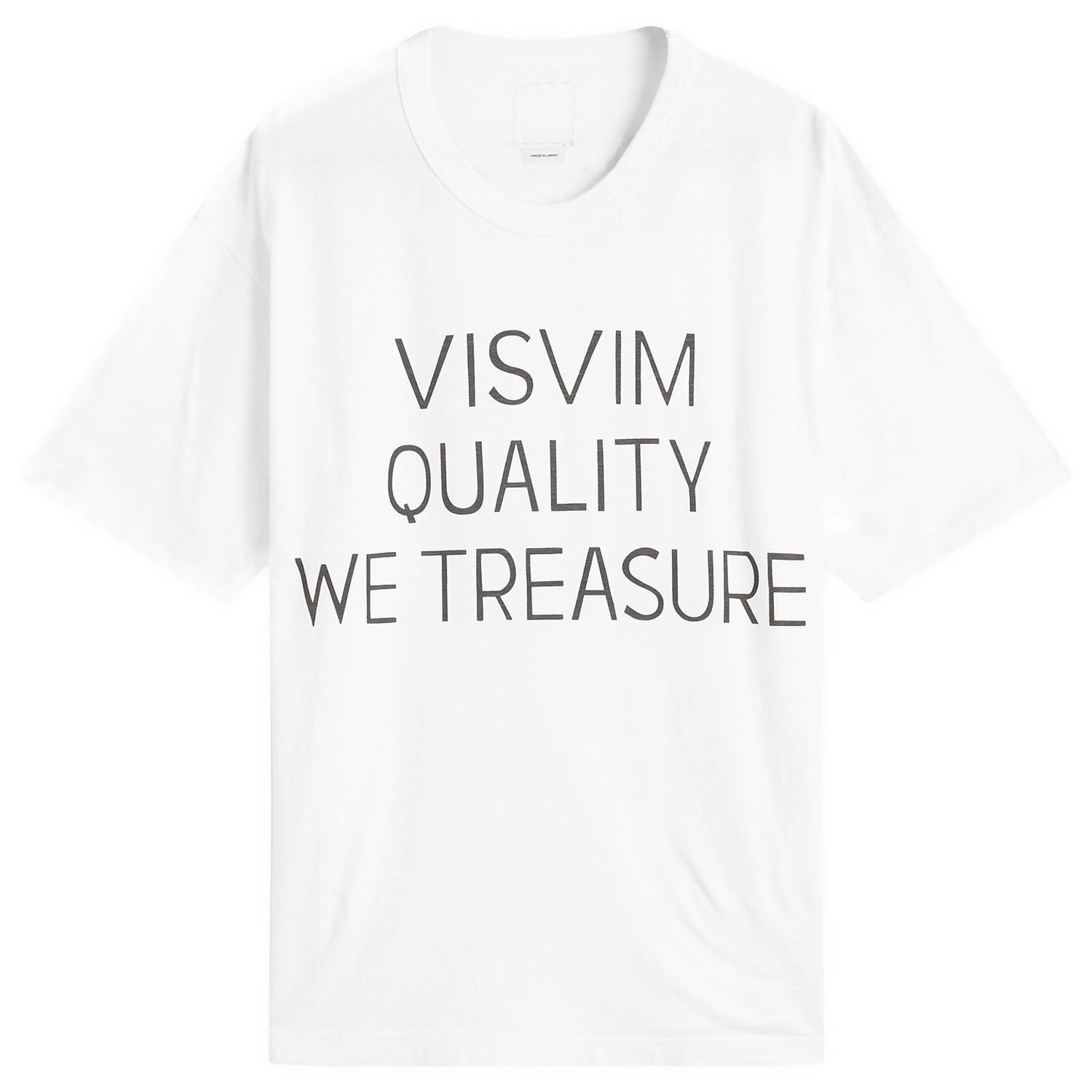 T-shirt visvim Jumbo T-Shirt with 'VISVIM QUALITY WE TREASURE' print, Size Large Vit | 0125205010016-WHT, 1