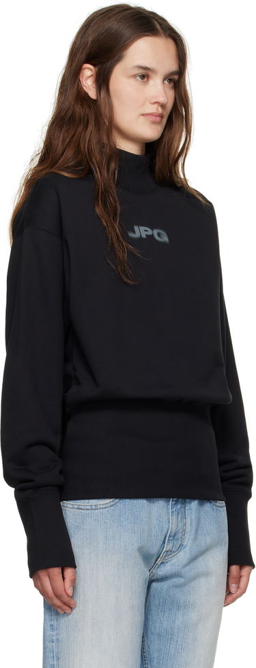Sweatshirt Jean Paul Gaultier Jean Paul Gaultier Cropped Mock Neck Sweatshirt Svart | 25/03-W-TO289-J003-0004, 1
