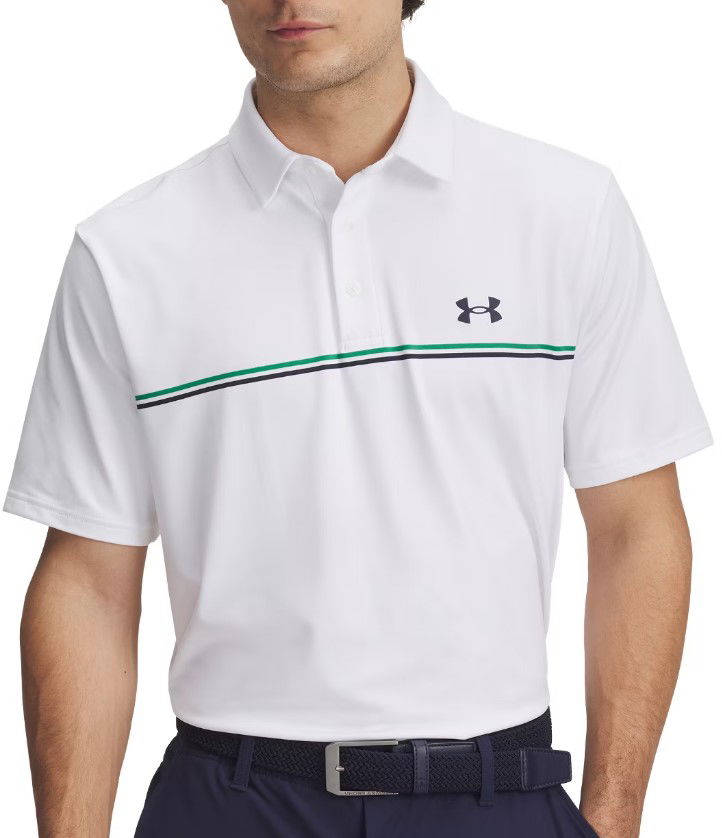 Polotröja Under Armour Playoff 3.0 Stripe Polo Shirt Vit | 1378676-103