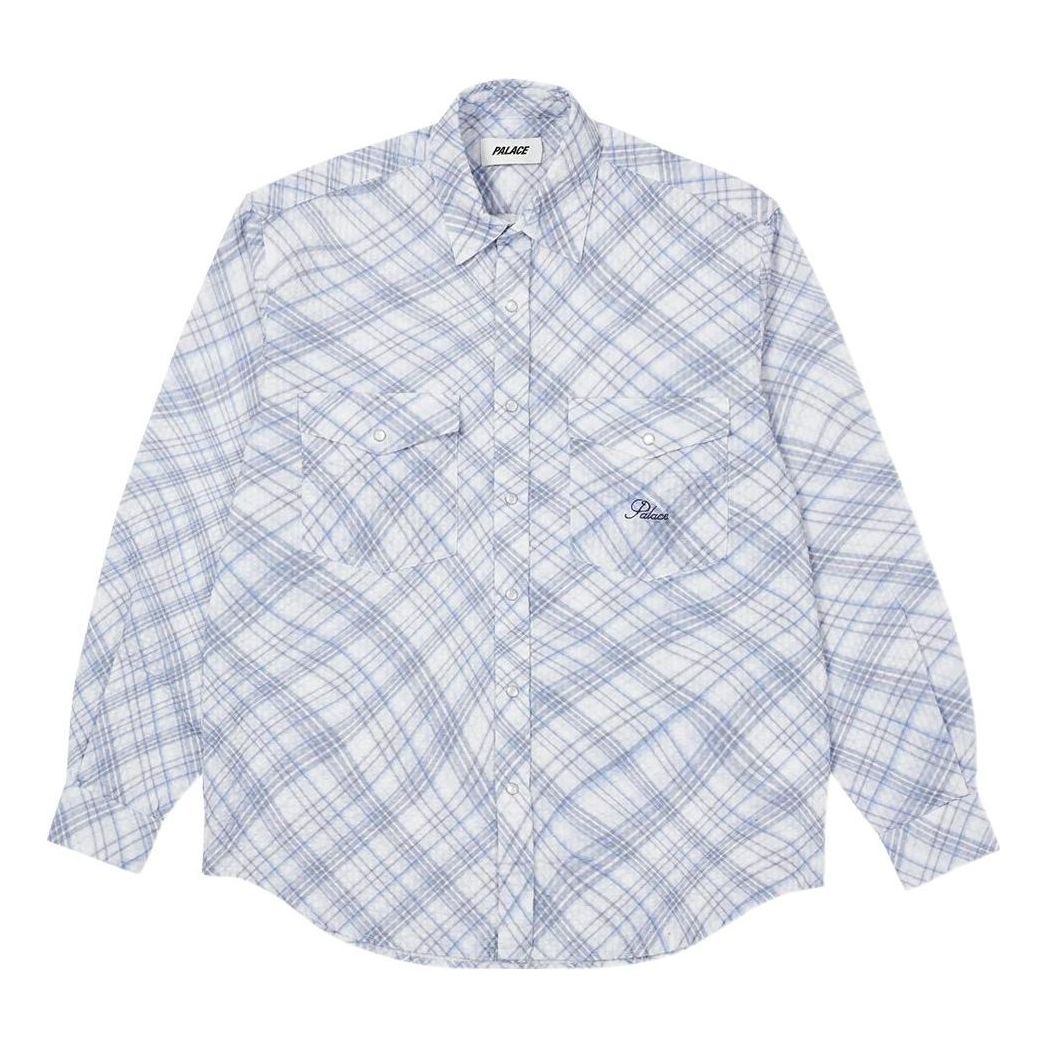 Skjorta Palace Warp Check Shirt Blå | P22SHT064, 0