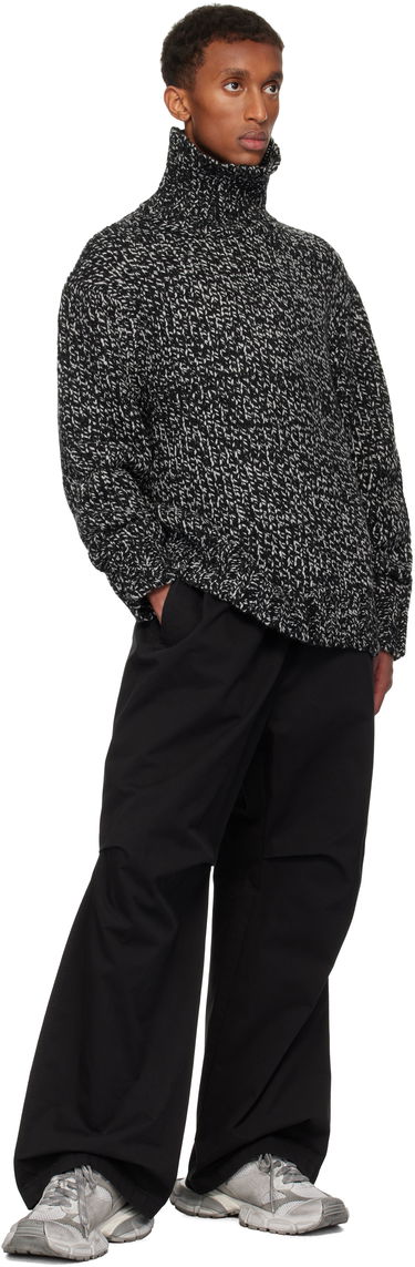Sweater We11done We11done Chunky Knit Turtleneck Sweater Svart | WD-KT3-24-651-U-B2, 3