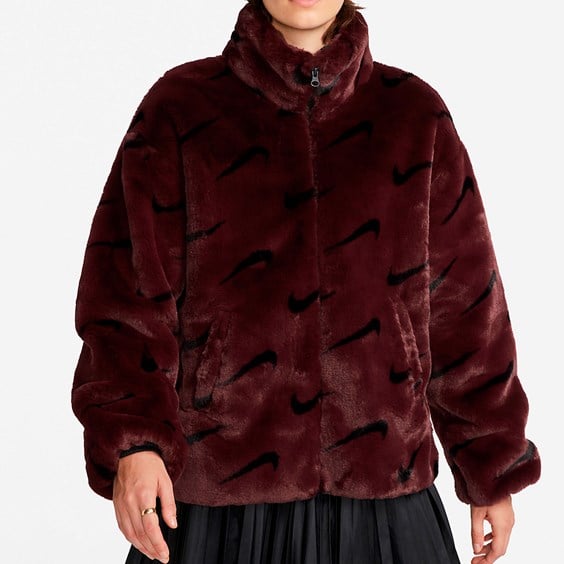 Jacka Nike Plush Jacket Bourgogne | DQ6842-652, 0