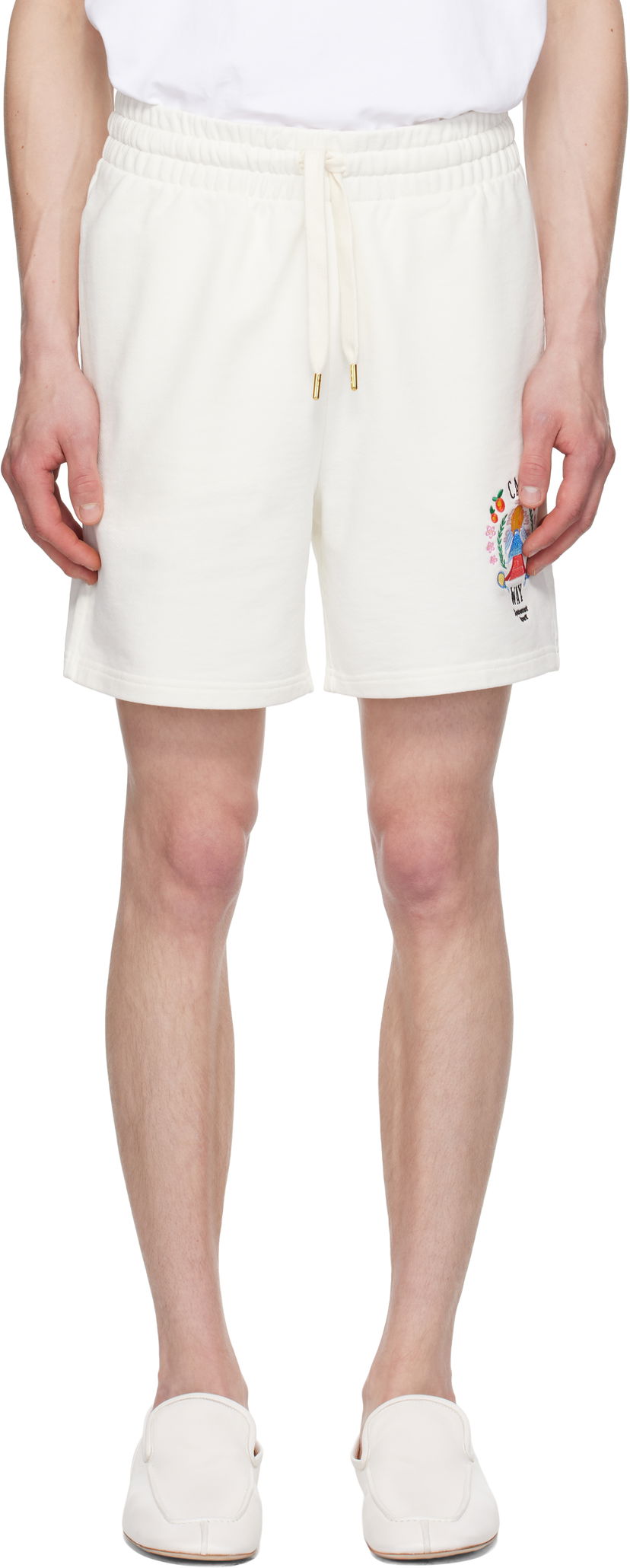 Shorts Casablanca Casablanca 'Casa Way' Mountain Sweat Shorts Vit | MPF25-JTR-003-04