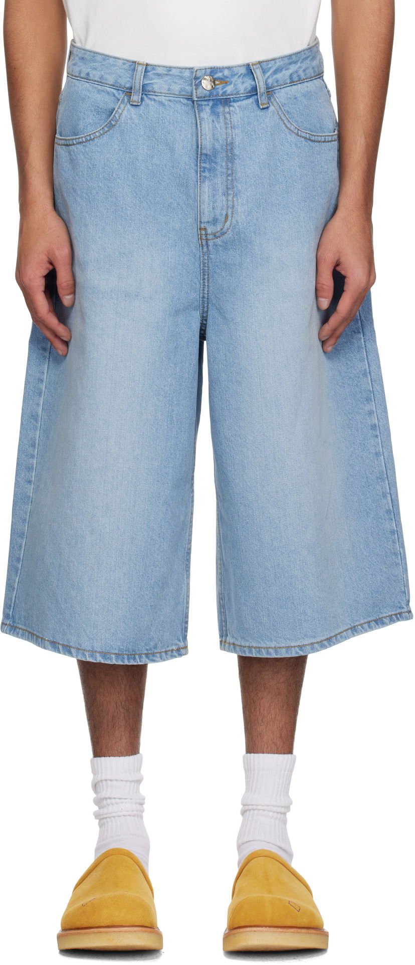 Shorts ADER ERROR ADER error Significant TRS Tag 01 Denim Shorts Blå | BN42FYJE0201SB