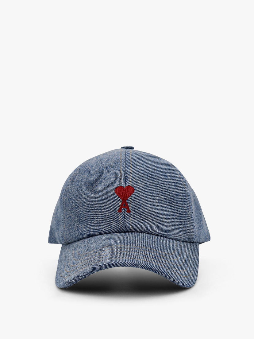 Keps AMI Denim Baseball Cap Ami Paris Blå | UCP116DE0046480