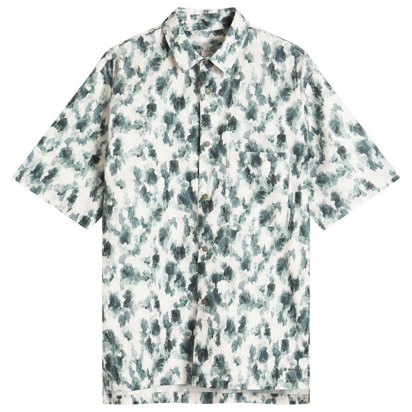 Skjorta Snow Peak Printed Breathable Quick Dry Shirt, Size Large Vit | SH-25SU003-GY