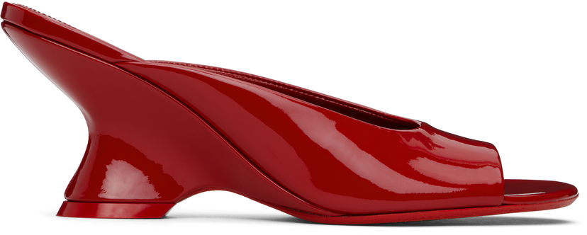 Tillbehör Dries Van Noten Dries Van Noten Open-Toe Leather Mules Röd | WS251-1561-189