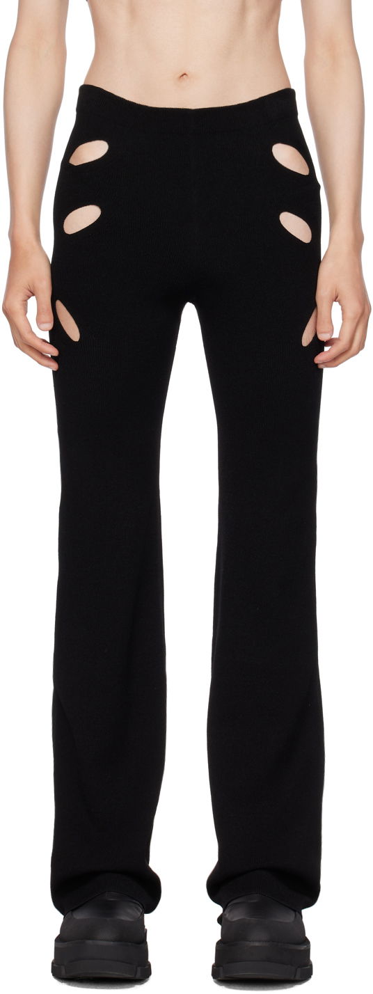 Damasker Dion Lee Slit Detail Trousers Svart | C7133P22