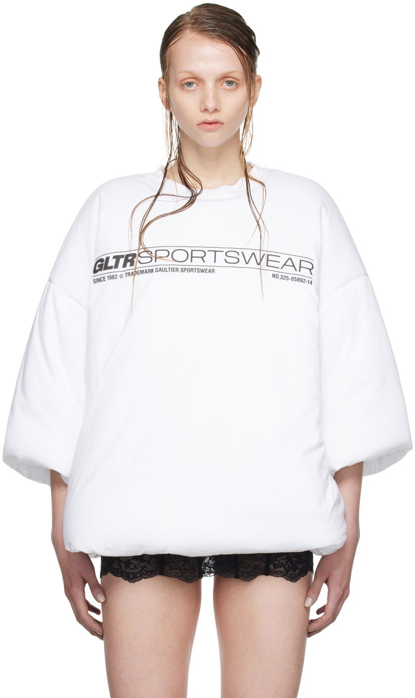 T-shirt Jean Paul Gaultier Shayne Oliver Edition Graphic Print T-Shirt Vit | 24/27-U-TS074I-J063-01