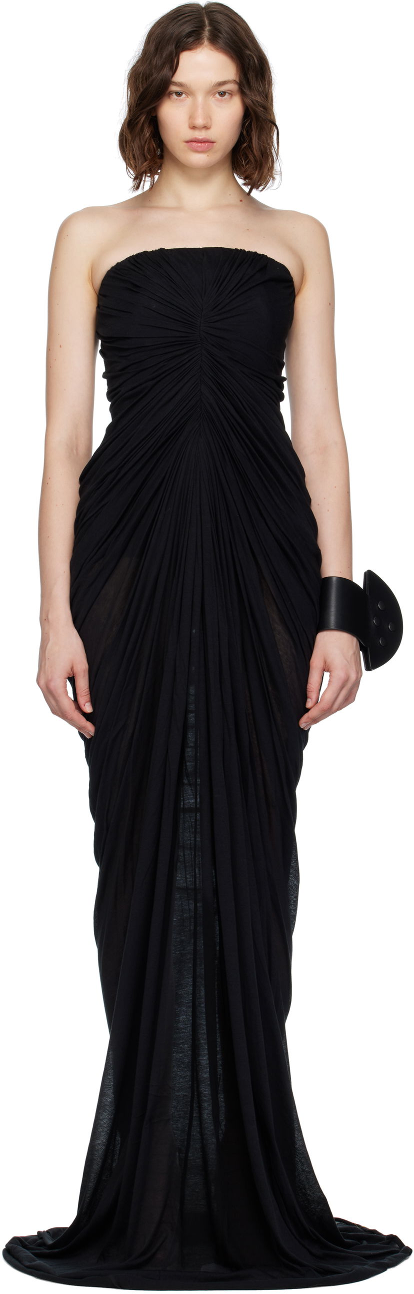Klä Rick Owens Rick Owens Concordians Bustier Unstable Maxi Dress Svart | RP02E4513 UC