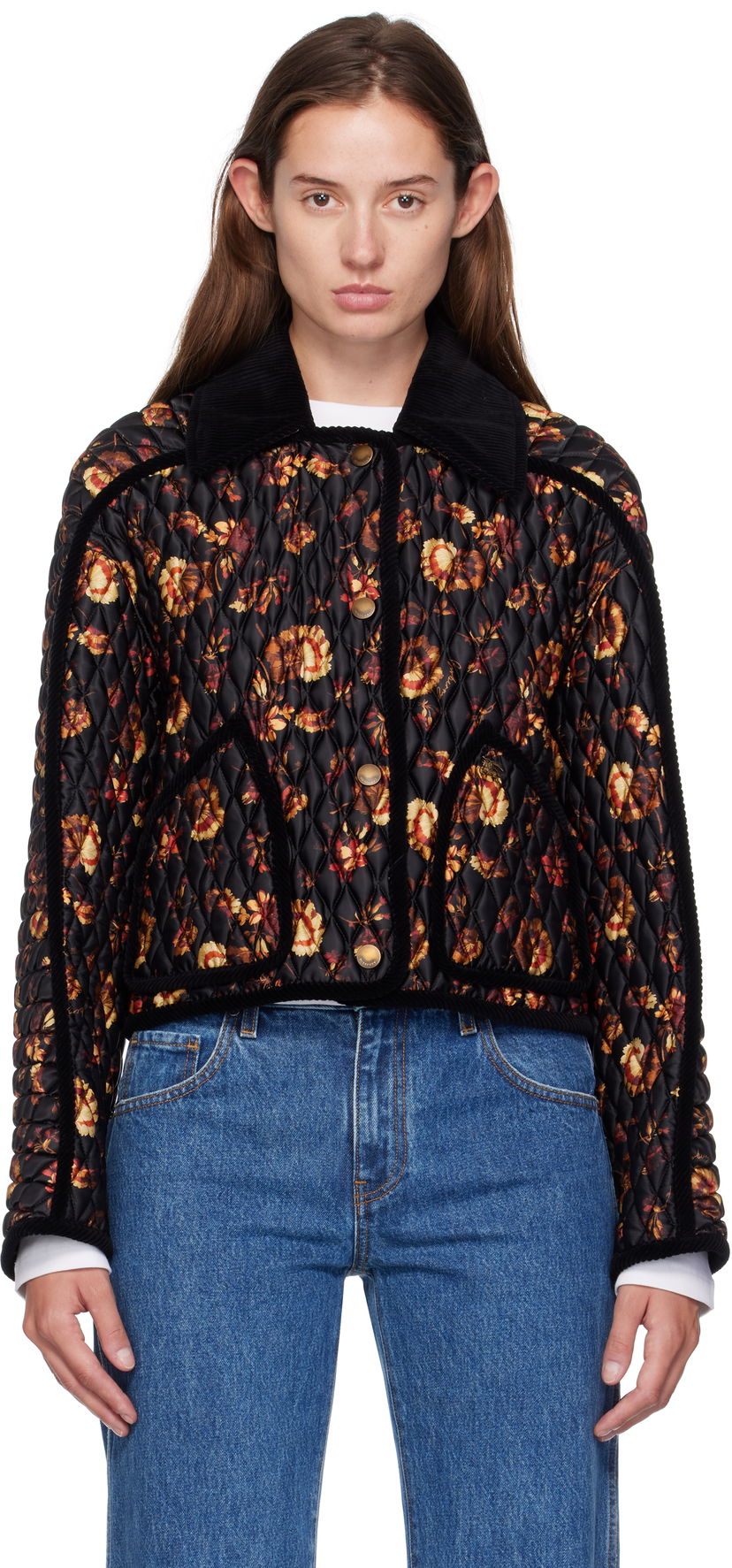 Jacka Burberry Burberry Floriston Quilted Jacket Svart | 8116976