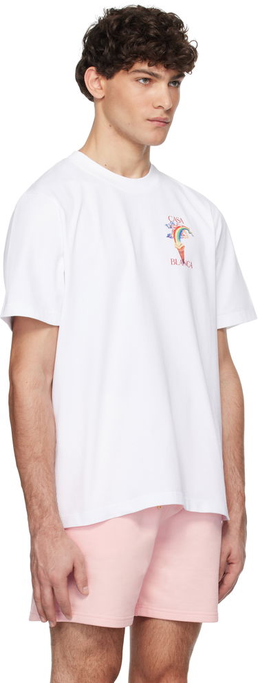 T-shirt Casablanca Nature Teacher Graphic Print T-Shirt Vit | MPS25-JTS-001-03, 1