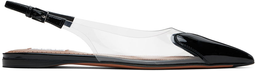 Sneakers och skor Alaïa ALAÏA 'Le Cœur' Slingback Ballerina Flats Svart | AA3E047CK150